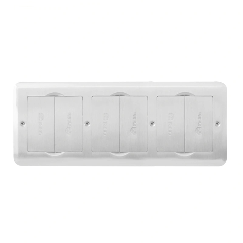 Open Cover Socket Brass Alloy Floor Socket 8 Module Capacity