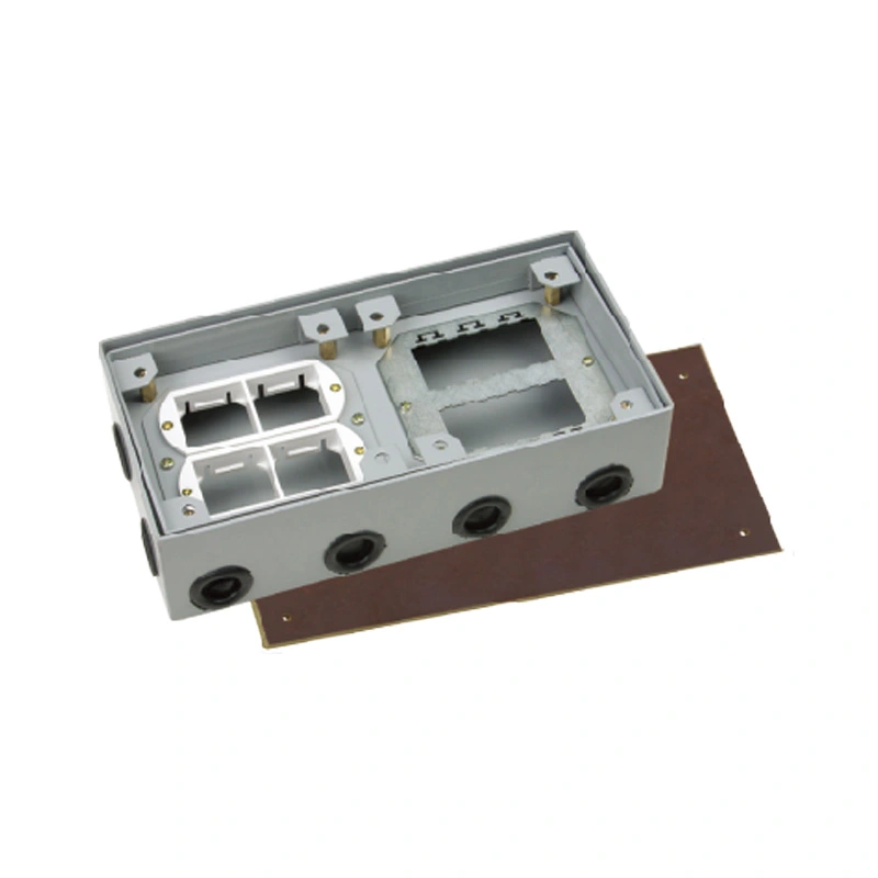 Double Door Open Cover Floor Socket 12 Module Capacity
