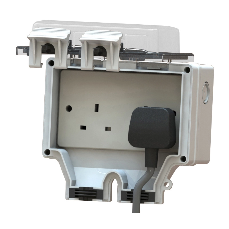 IP66 Waterproof Outdoor Socket Box 2 Gang Empty Enclosure