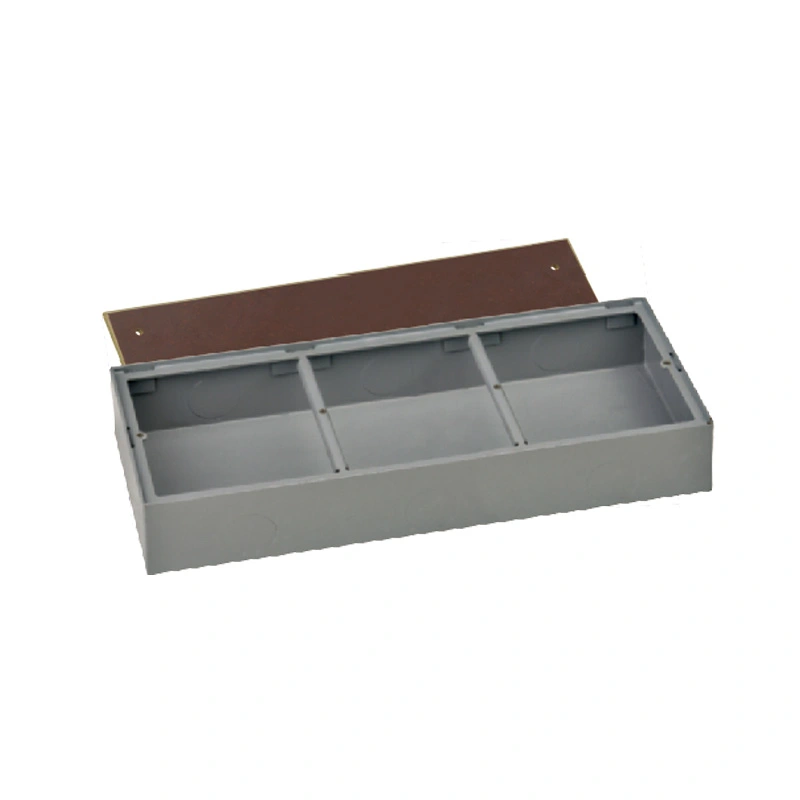 Open Cover Socket Brass Alloy Floor Socket 8 Module Capacity